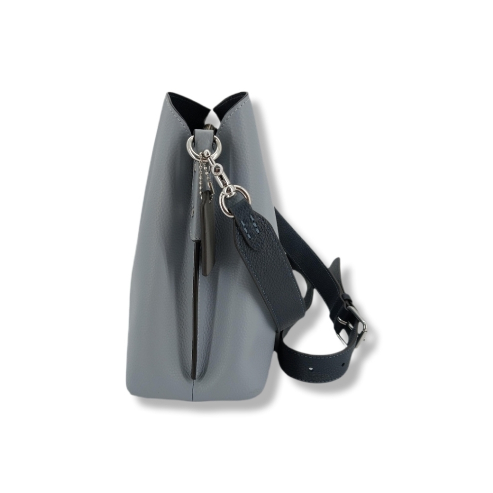 COACH Pebble Leather Willow Bucket Bag with Convertible Straps - Picture 6 of 7